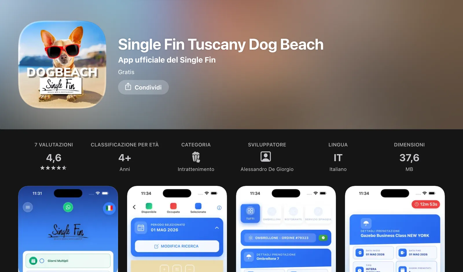 App Single Fin Dog Beach